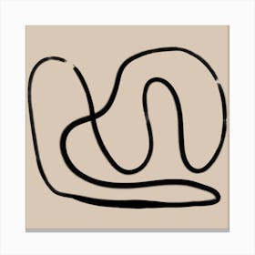 The Swirls I Square Canvas Print
