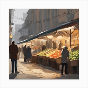 Fruit Market Canvas Print