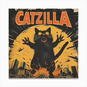 Catzilla Canvas Print