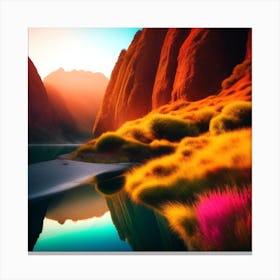 Abstract Landscape - Abstract Stock Videos & Royalty-Free Footage Canvas Print