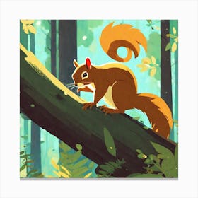 Squirrel In The Forest 37 Canvas Print