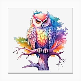 Colorful Owl 5 Leinwandbild