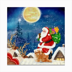 Christmas Santa Canvas Print