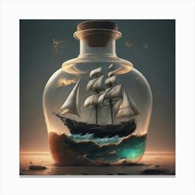 Ship In A Bottle 9 Canvas Print