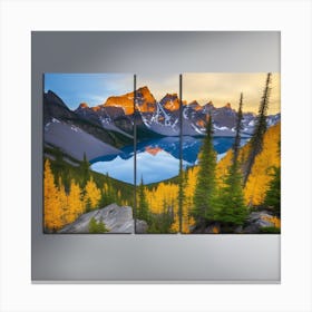 Sunrise At Lake Banff Canvas Print