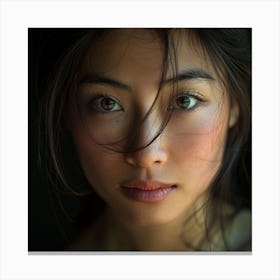 Portrait Of A Young Asian Woman 1 Canvas Print