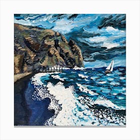 Shores Of Poseidon Square Canvas Print
