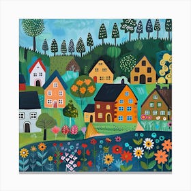 Kids Travel Illustration Germany 1 Canvas Print