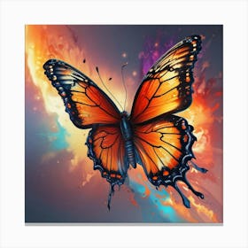 Butterfly Of Fire Canvas Print