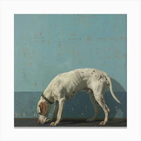 Dog Sniffing Canvas Print