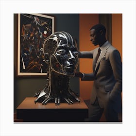 Black Man'S Head Canvas Print