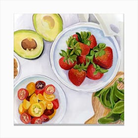 Strawberriesandtomatoes Canvas Print