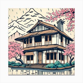 Japanese House 3 Canvas Print