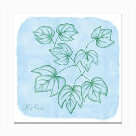 Relax Leaves Canvas Print