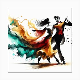 Elegant dancing Canvas Print