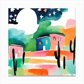 El Paso Under The Moon 01 1 Canvas Print
