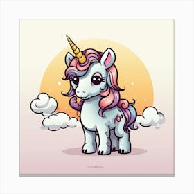 Cute Unicorn 699 Canvas Print