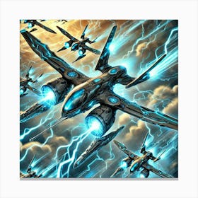 Ionosphere Em Strike Drones Converted Canvas Print