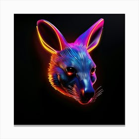 Neon Kangaroo Head 3 Stampe su tela