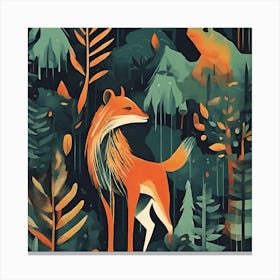 Fox In The Forest 1 Canvas Print