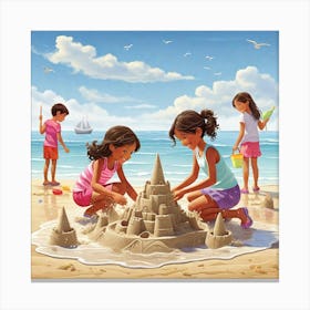 Sand Castles Canvas Print