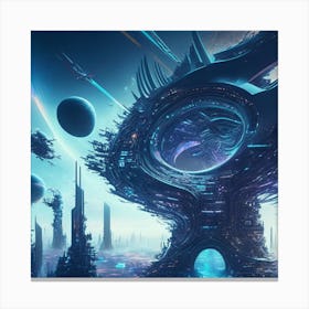 Futuristic City 26 Canvas Print