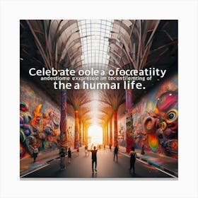 Celebrate Oles Opportuity In The Human Life Canvas Print
