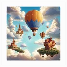 Hot Air Balloons In The Sky Canvas Print