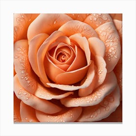 Peach Rose 1 Canvas Print