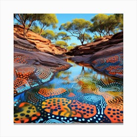 River In The Desert Canvas Print