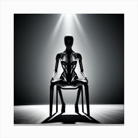 Woman Sitting On A Chair 3 Canvas Print