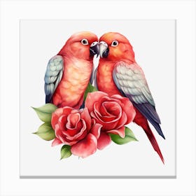 Couple Of Parrots 6 Canvas Print