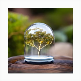 Tree In A Glass Dome Canvas Print