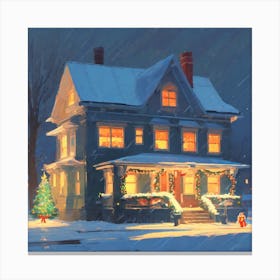 Christmas House 21 Canvas Print