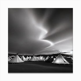 Teepees Under The Stars Canvas Print