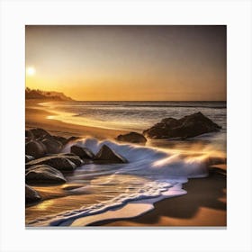 Sunset At The Beach 424 Canvas Print