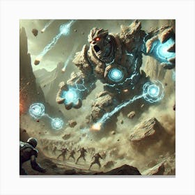 Elder Elementals Redirecting Seismic Attacks Canvas Print