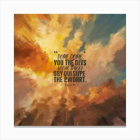 Abstract With A Quote Canvas Print