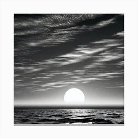 Sun Rising Over The Ocean 1 Canvas Print