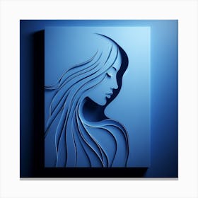 Silhouette a woman 5 Canvas Print