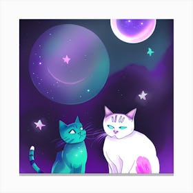 Galaxy Cats Canvas Print