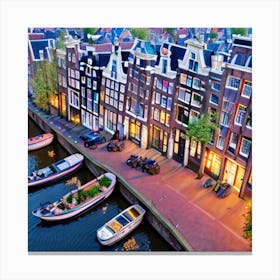 Amsterdam At Dusk 2 Canvas Print