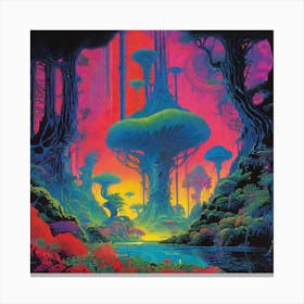 Psychedelic Forest 5 Canvas Print