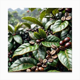 Coffee Beans On A Tree 10 Canvas Print