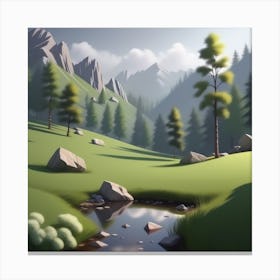 Landscape Painting 114 Canvas Print