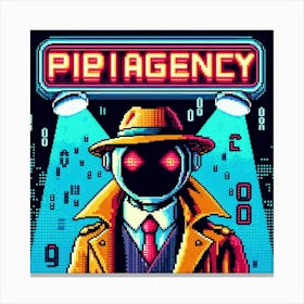 8-bit robot detective agency 1 Canvas Print