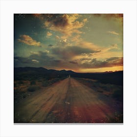 Dirt Road At Sunset Canvas Print