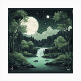 Night In The Forest Canvas Print