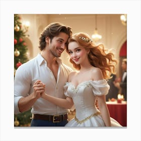 Cinderella And The Beast Canvas Print