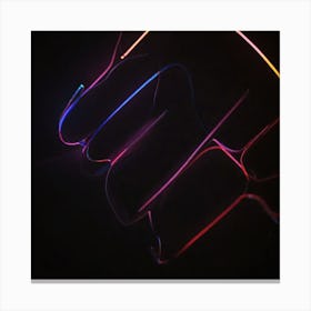 Neon Light On Black Background 1006663661 Canvas Print